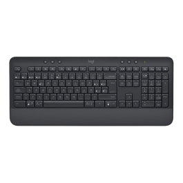 Logitech Signature K650 Wireless Inalambrico Clavier Bluetooth 5.1 QWERTY Espagnol avec Repose-Poignets et Pavé Numérique - Graphite