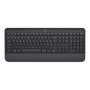 Logitech Signature K650 Wireless Inalambrico Clavier Bluetooth 5.1 QWERTY Espagnol avec Repose-Poignets et Pavé Numérique - Graphite