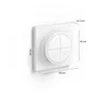 Philips Hue Télécommande Tap Dial Switch Blanc - Contrôle 3 Pièces/Zones, Compatible Alexa - Réglage Luminosité - Pour Intérieur - Sur Piles
