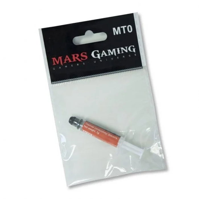 Mars Gaming Pâte Thermique MT0 - Conductivité 6 W/mK, Résistance 280°C, 1g, Non Conductrice, Haute Viscosité, Gris