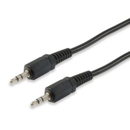 Equip Câble Audio Mini Jack 3,5 mm Mâle vers Mâle 2,5 m PVC Noir