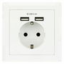 Prise Murale avec 2 Ports USB TooQ 10.35.0010 5V/2.4A Blanc 2,4 A