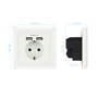 Tooq Prise Schuko 2 Prises avec Connecteur RGB 3PIN, Fixation Magnétique et Velcro, Alimentation SATA