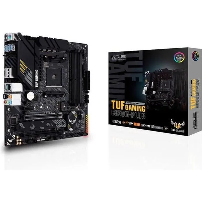 Asus Carte mère TUF GAMING B550M-PLUS (90MB14A0-M0EAY0), Socket AM4, AMD B550, ATX Micro, WiFi, PCIe 4.0 Asus Carte mère TUF GAMING B550M-PLUS (90MB14A0-M0EAY0), Socket AM4, AMD B550, ATX Micro, WiFi, PCIe 4.0