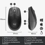 Logitech M190 Souris sans fil ergonomique pour main moyenne/grande, 1000 DPI, technologie optique - Noir