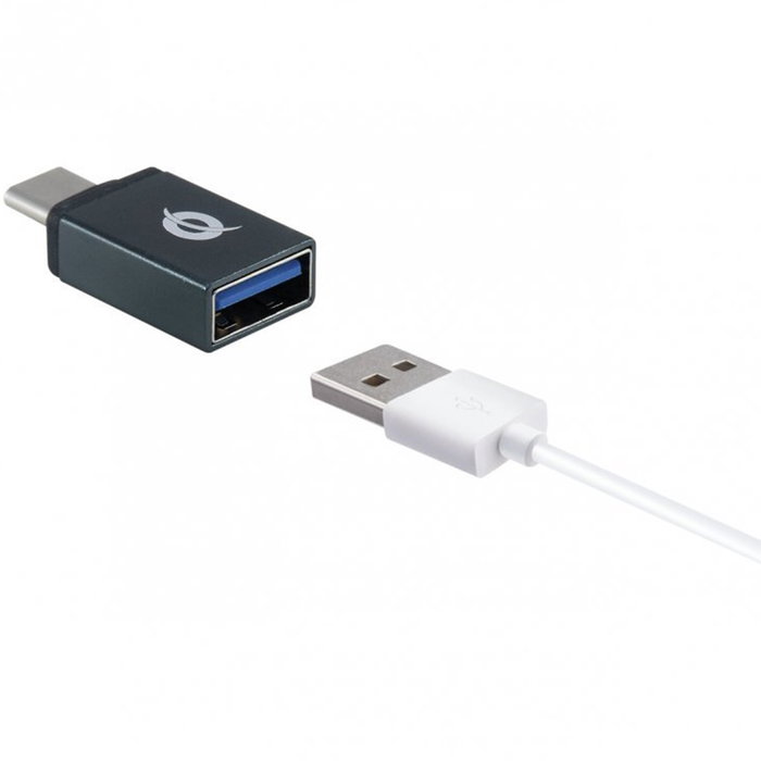 Conceptronic Kit Adaptateurs USB Type-C OTG, USB 3.1, 2 Pièces, Noir, pour Smartphone, MacBook, Chromebook