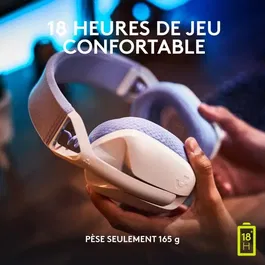 Logitech G435 Casque Gaming Sans Fil LIGHTSPEED et Bluetooth Blanc avec Micro pour PC, PS4, PS5, Mobile