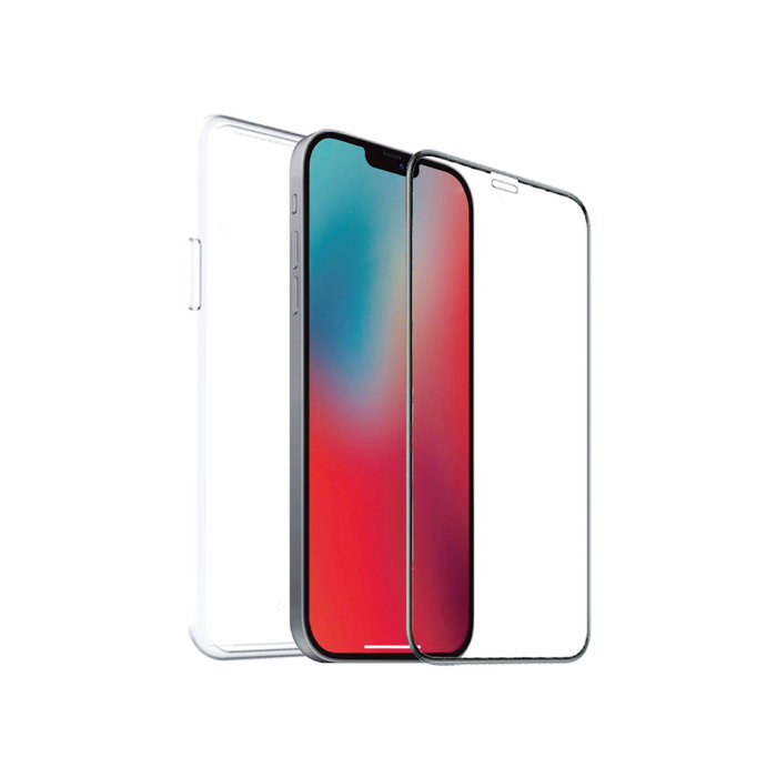 Muvit Kit Coque Recycletek et Protecteur d'Écran Éco-Responsable pour iPhone 12 / 12 Pro 100% Recyclé
