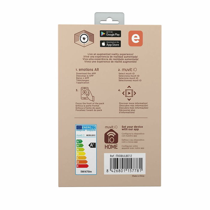 Ampoule à Puce Muvit iO 5 W E27 1800 K 2700 K 480 Lm Wi-Fi