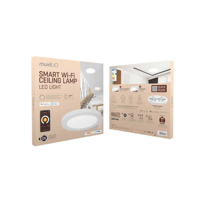 Spot encastré Muvit iO Blanc 30 W 3000 lm 330 mm Wi-Fi