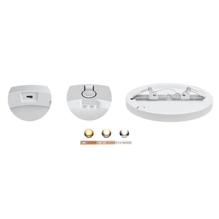 Muvit Plafonnier LED Wifi 30W Blanc 3000 Lumens Ajustable