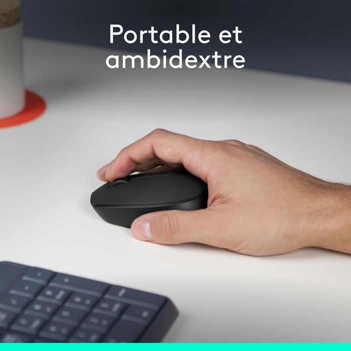 Logitech M171 Souris sans fil 2.4 GHz avec autonomie 12 mois sur pile AA, Noir, pour Windows, macOS, ChromeOS, Linux