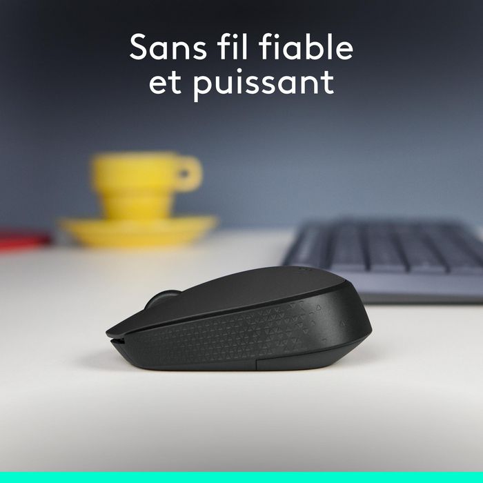 Logitech M171 Souris sans fil 2.4 GHz avec autonomie 12 mois sur pile AA, Noir, pour Windows, macOS, ChromeOS, Linux