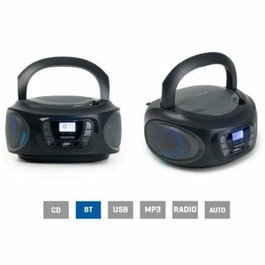 Fonestar Boom-One G Radio CD USB FM avec entrée auxiliaire, haut-parleurs 2x6.5W, gris