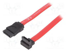 DIGITUS Câble SATA 500mm rouge avec prise angulaire