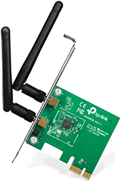 TP-LINK TL-WN881ND - Carte réseau Wi-Fi PCI Express, N300 Mbps, 2 antennes, Noir