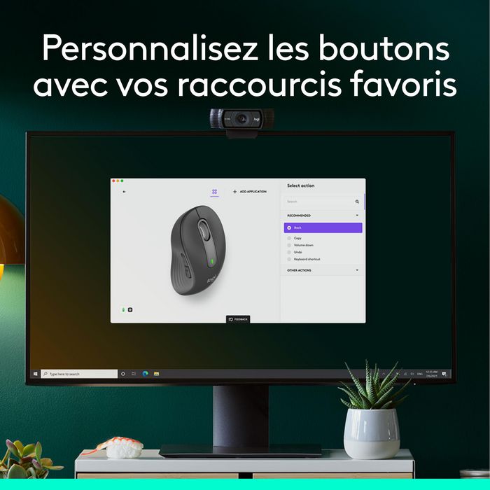 Logitech M650 L - Souris sans fil Bluetooth et Logi Bolt pour grandes mains, silencieuse, défilement SmartWheel, 5 boutons personnalisables, 2000 DPI, graphite
