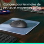Logitech M650 L - Souris sans fil Bluetooth et Logi Bolt pour grandes mains, silencieuse, défilement SmartWheel, 5 boutons personnalisables, 2000 DPI, graphite