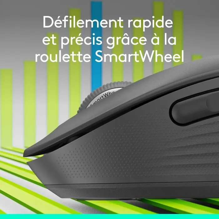 Logitech Signature M650 L Souris Sans Fil Graphite pour Droitier - Défilement SmartWheel, Confort et Productivité