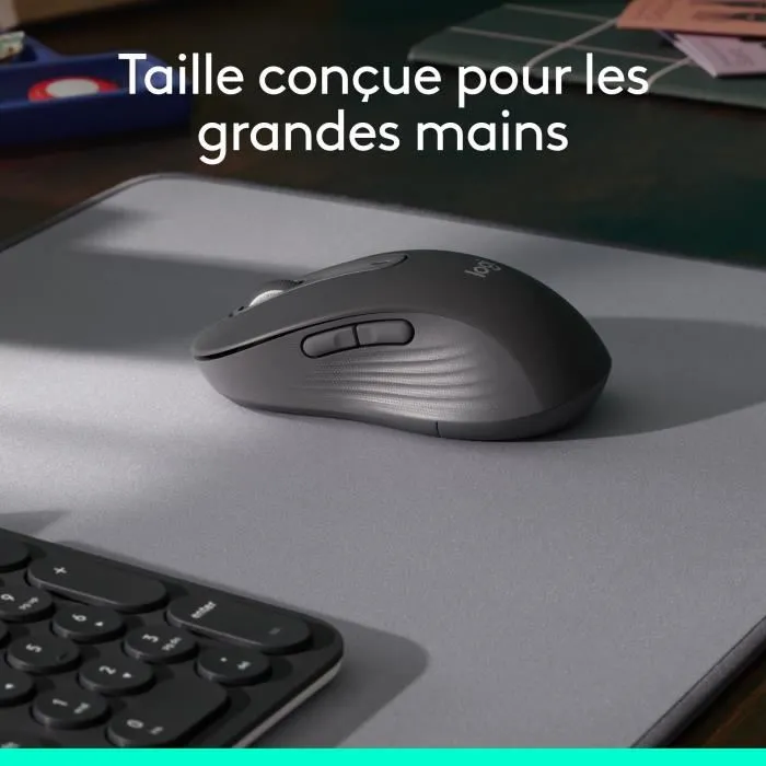 Logitech Signature M650 L Souris Sans Fil Graphite pour Droitier - Défilement SmartWheel, Confort et Productivité
