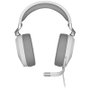 Corsair HS65 Casque Gaming Filaire Blanc avec Microphone à Annulation de Bruit - USB - 20-20000 Hz