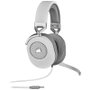 Corsair HS65 Casque Gaming Filaire Blanc avec Microphone à Annulation de Bruit - USB - 20-20000 Hz