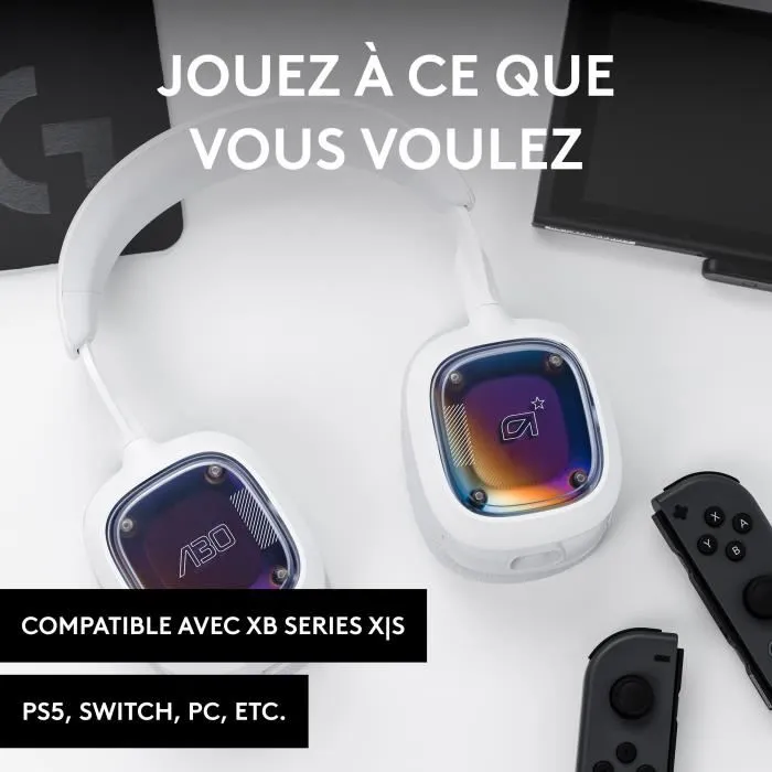 Logitech G Casque Gamer Sans Fil A30 pour PS5, PS4, PC, MAC, Mobile - Blanc
