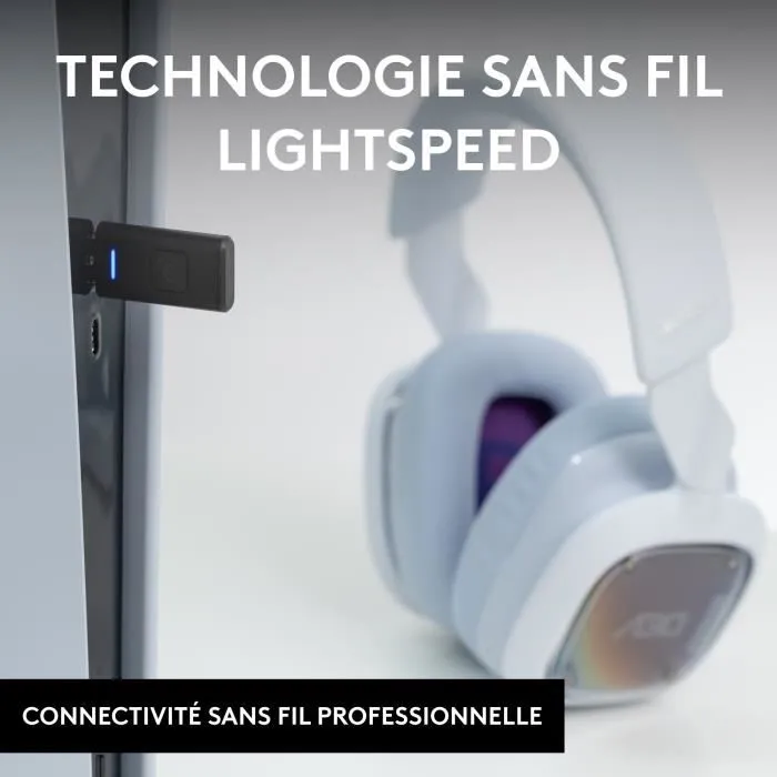 Logitech G Casque Gamer Sans Fil A30 pour PS5, PS4, PC, MAC, Mobile - Blanc
