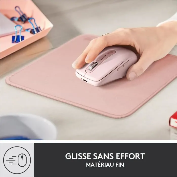 Logitech Tapis de Souris Série Studio - Surface de Glissement Facile et Silencieuse - Antidérapant et Résistant aux Éclaboussures - Rose Logitech Tapis de Souris Série Studio - Surface de Glissement Facile et Silencieuse - Antidérapant et Résistant aux Éclaboussures - Rose