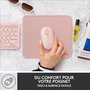 Logitech Tapis de Souris Série Studio - Surface de Glissement Facile et Silencieuse - Antidérapant et Résistant aux Éclaboussures - Rose
