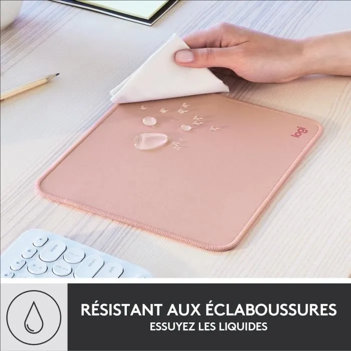 Logitech Tapis de Souris Série Studio - Surface de Glissement Facile et Silencieuse - Antidérapant et Résistant aux Éclaboussures - Rose Logitech Tapis de Souris Série Studio - Surface de Glissement Facile et Silencieuse - Antidérapant et Résistant aux Éclaboussures - Rose