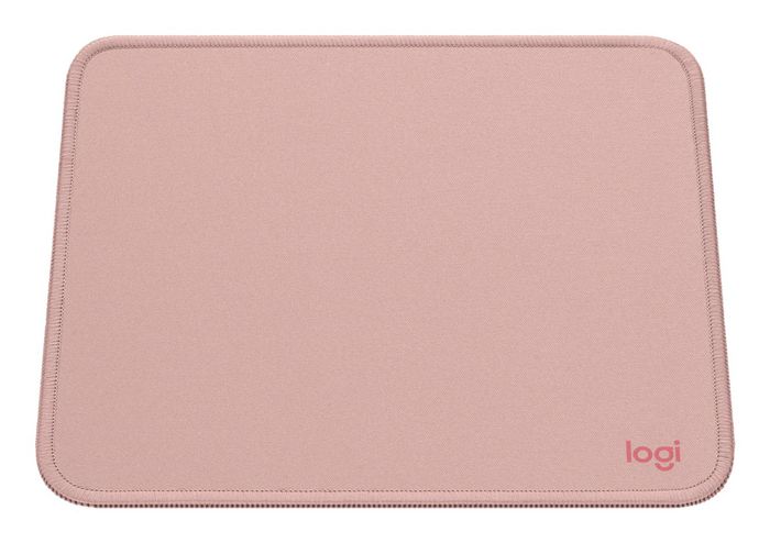 Logitech - Tapis de souris Studio - Surface douce antidérapante en polyester recyclé - Base en caoutchouc naturel - Résistant aux éclaboussures - 230 x 200 mm - 73 g - Rose sombre