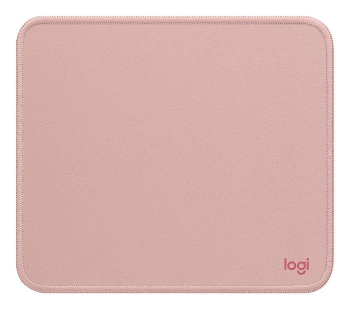 Logitech - Tapis de souris Studio - Surface douce antidérapante en polyester recyclé - Base en caoutchouc naturel - Résistant aux éclaboussures - 230 x 200 mm - 73 g - Rose sombre