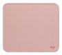 Logitech - Tapis de souris Studio - Surface douce antidérapante en polyester recyclé - Base en caoutchouc naturel - Résistant aux éclaboussures - 230 x 200 mm - 73 g - Rose sombre