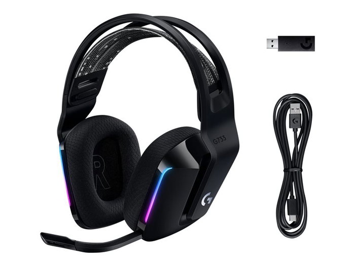 Logitech G G733 Casque Gaming Sans Fil avec Microphone Noir - Casque Audio Bluetooth 2,4 GHz avec DTS Headphone:X 2.0 et Blue VO!CE