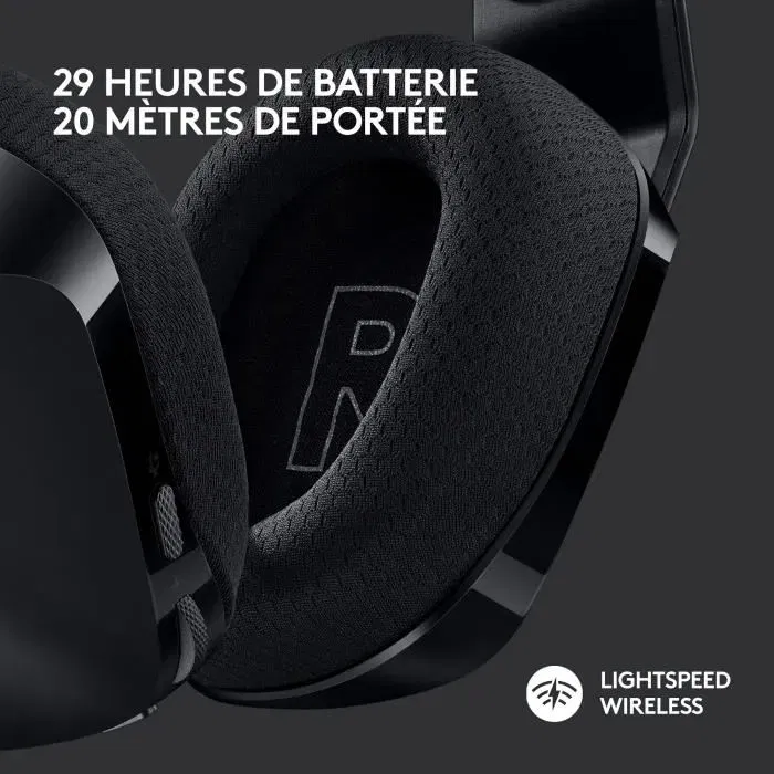 Logitech G - Casque Gaming Sans Fil G733 Lightspeed avec LIGHTSYNC RVB et Blue VO!CE - Noir - Compatible PS5, PS4, PC, MAC
