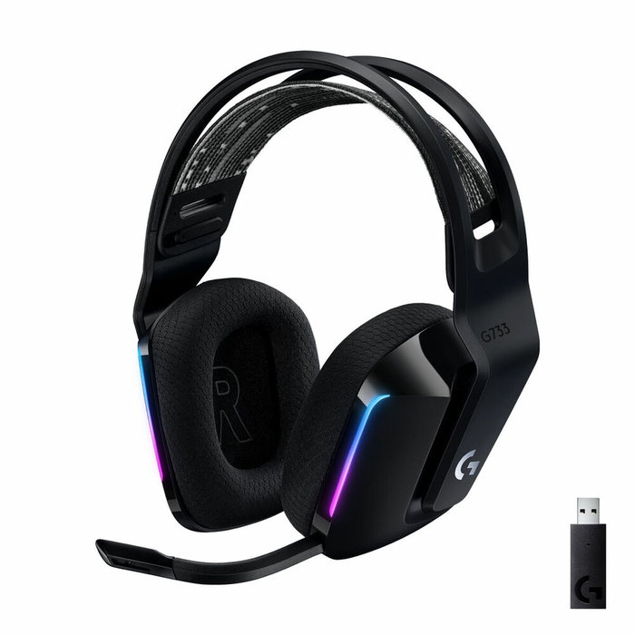 Logitech G G733 Lightspeed Wireless RGB Gaming Headset - Noir Logitech G G733 Lightspeed Wireless RGB Gaming Headset - Noir