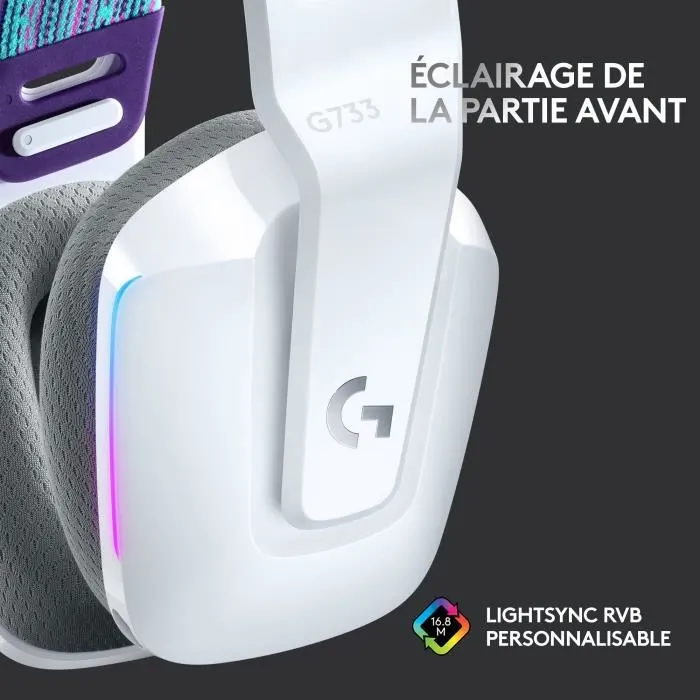 Logitech G G733 Lightspeed Blanc Logitech G G733 Lightspeed Blanc