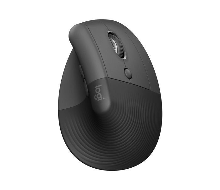 Logitech Lift - Souris ergonomique verticale sans fil pour petites et moyennes mains, Bluetooth/Logi Bolt USB, 4 boutons programmables, silencieuse, compatible Windows/macOS/iPadOS
