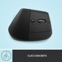 Logitech Lift - Souris ergonomique verticale sans fil pour petites et moyennes mains, Bluetooth/Logi Bolt USB, 4 boutons programmables, silencieuse, compatible Windows/macOS/iPadOS