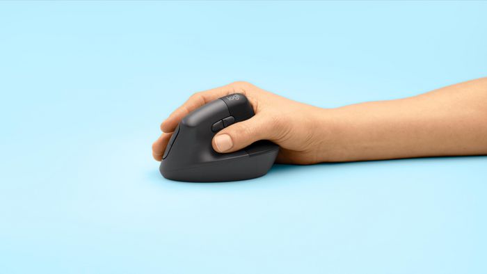 Logitech Lift - Souris ergonomique verticale sans fil pour petites et moyennes mains, Bluetooth/Logi Bolt USB, 4 boutons programmables, silencieuse, compatible Windows/macOS/iPadOS