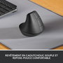 Logitech Lift - Souris ergonomique verticale sans fil pour petites et moyennes mains, Bluetooth/Logi Bolt USB, 4 boutons programmables, silencieuse, compatible Windows/macOS/iPadOS