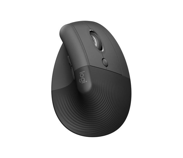 Logitech Lift - Souris ergonomique verticale sans fil pour petites et moyennes mains, Bluetooth/Logi Bolt USB, 4 boutons programmables, silencieuse, compatible Windows/macOS/iPadOS