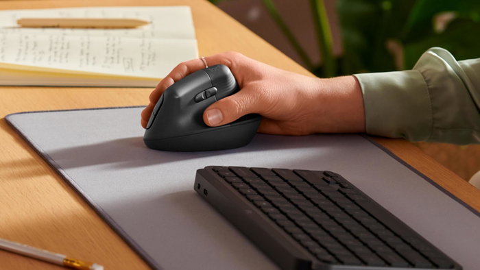 Logitech Lift Souris Ergonomique Verticale, Graphite