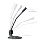 Ewent EW3550 Microphone multimédia avec support réglable, clip adhésif et jack stéréo 3.5 mm