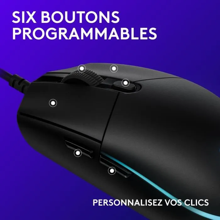 Logitech G203 LIGHTSYNC Souris Gaming Noir Logitech G203 LIGHTSYNC Souris Gaming Noir
