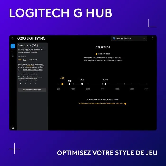 Logitech G203 LIGHTSYNC Souris Gaming Noir Logitech G203 LIGHTSYNC Souris Gaming Noir