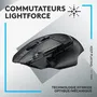 Logitech G G502 X Lightspeed - Souris Gaming sans fil pour PC/Mac - Capteur HERO 25K, boutons hybrides, technologie LIGHTSPEED, compatible Powerplay - Noir