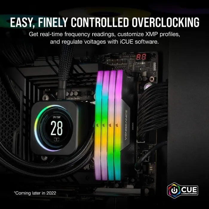 Corsair VENGEANCE RGB DDR5 32 Go (2x16 Go) 5200 MHz Noir