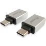 Equip 133473 Kit Adaptateur USB-C vers USB-A et Micro-USB, Charge et Synchronisation, Argent